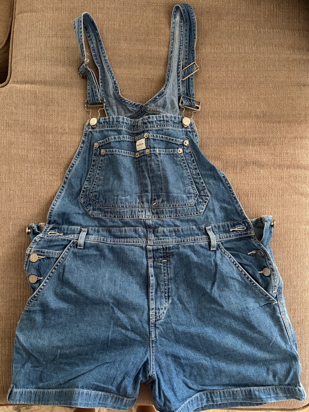 Vintage Calvin Klein Denim Blue Women's Short Overalls